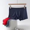 Herren Nahtlose Boxer Briefs: Maulbeerseide & Modal, Mittelhohe Taille, Unifarben