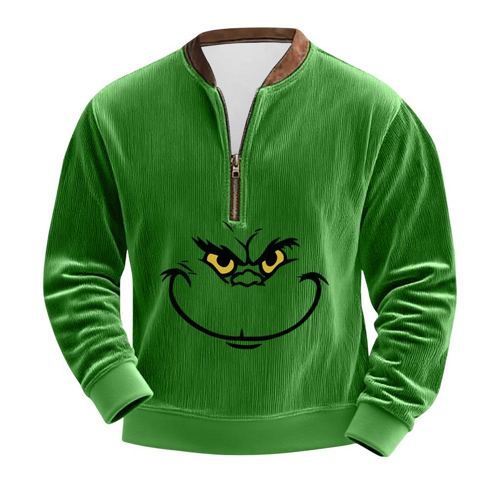 Herren Weihnachten Print Cord Oberteil