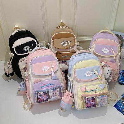Cute Gaoyan College, Small Style, Fresh and Transparent Pain Bag, High School Student Large-capacity Schoolbag, High School Student Backpack