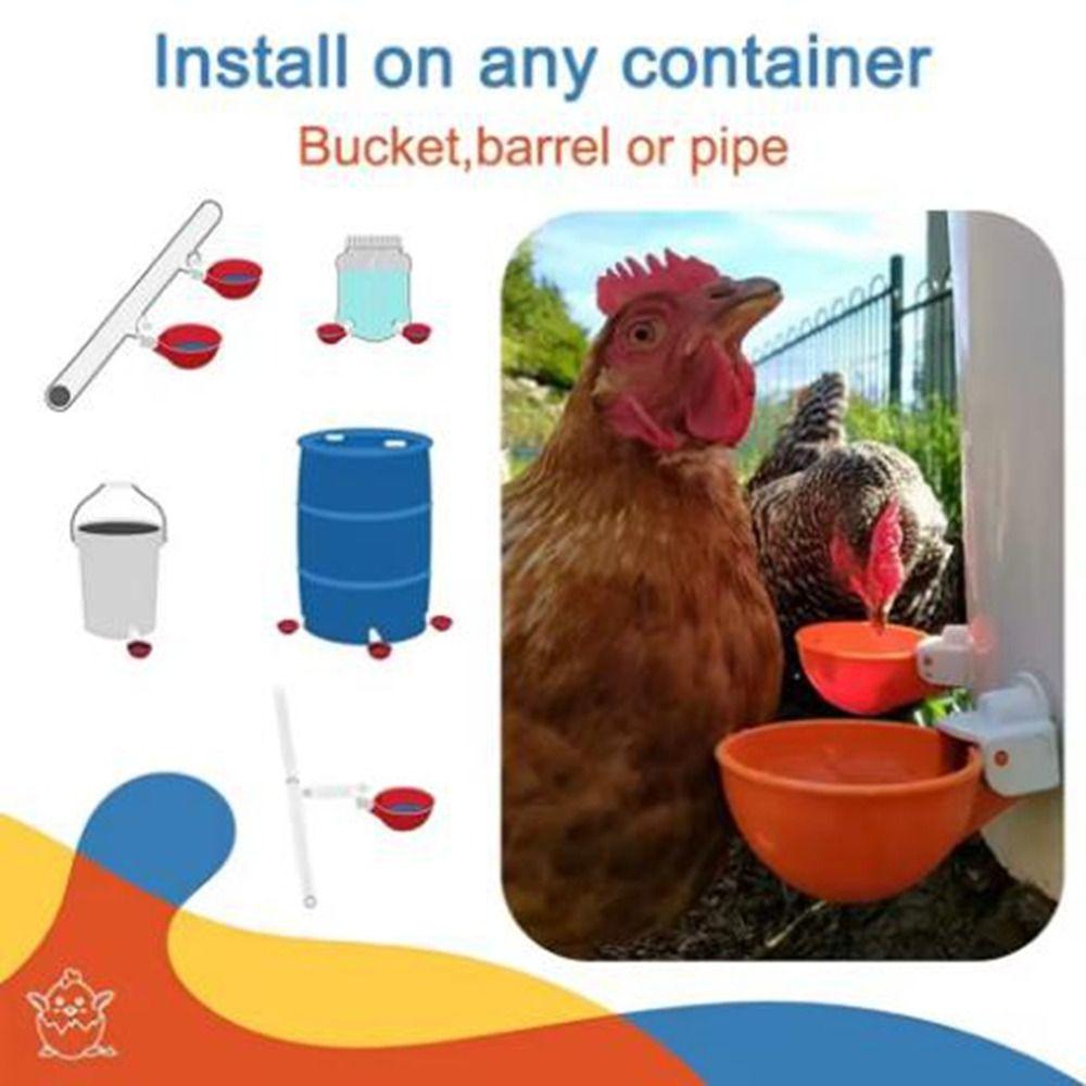 8Pcs Plastic Automatic Chicken Drinker Hanging Chicken Water Feeder Poultry Drinker Farm Feeding