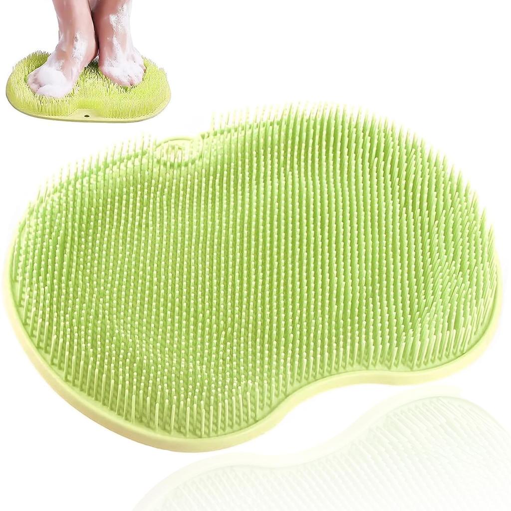 OKAWASI Foot Foot Washing Mat with Suction Soft Silicone Promotes Blood Foot Bath Mat for Bathroom Brush, Cups, Exfoliating, Brush, Circulation,