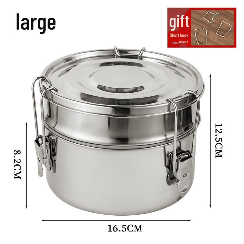 

OLOEY 304 Stainless Steel Round Lunch Box