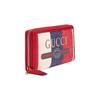 Gucci Logo Print Color Block Long Zipper Canvas And Leather Wallet Women Wallet Red Blue Beige 524790-9SBCG-9093