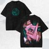 Vintage Wash Japanese Cartoon Girl Shirt, Aesthetic Character Art Shirt Women and Man T-Shirt Washed T-shirt