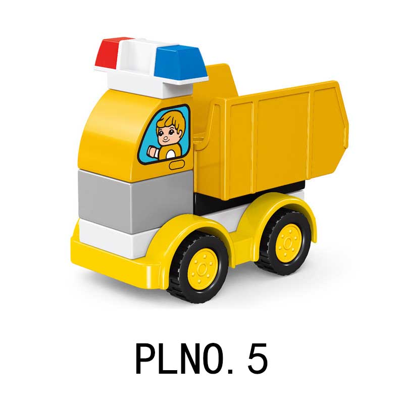 Building Blocks Excavators Trailer Toy Car Children's Educational Toys Compatible with Large Particle Blocks Creativity