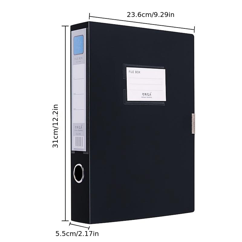 12pcs Foldable PP File Classification Box for A4 Size - Thickened 2.17inch Storage Box for Personnel And Financial Documents