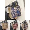 Fashionable Ethnic Style Canvas Bag For Women Small Square Bag With Button Closure