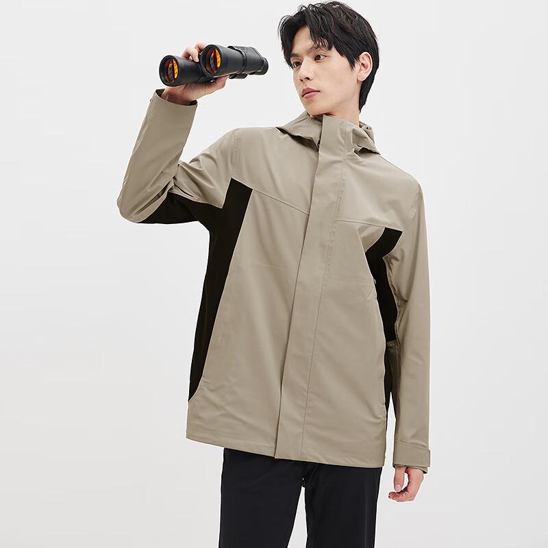 SEPTWOLVES Men's Hooded Patchwork Jacket