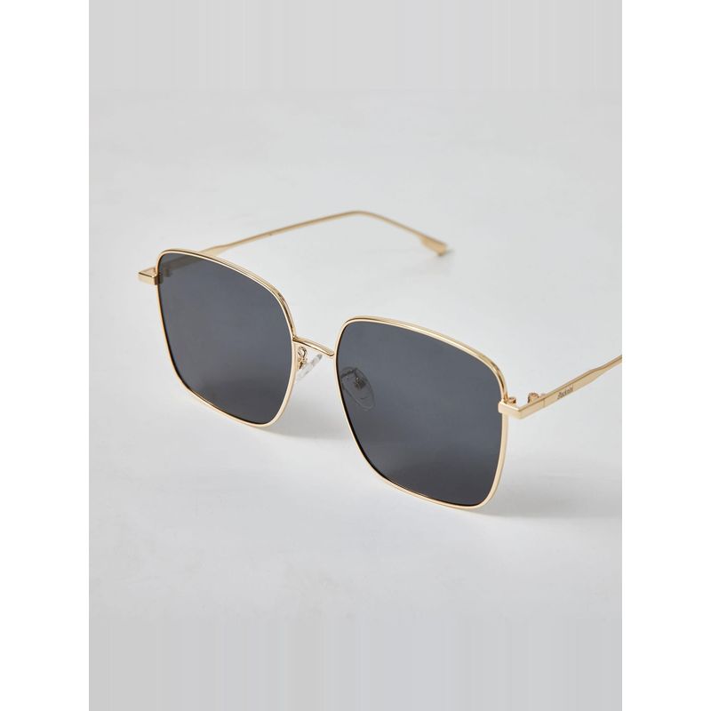 

Blacknini Square Frame Sun-Proof Fit Metal Frame Sunglasses Gold (In Stock)