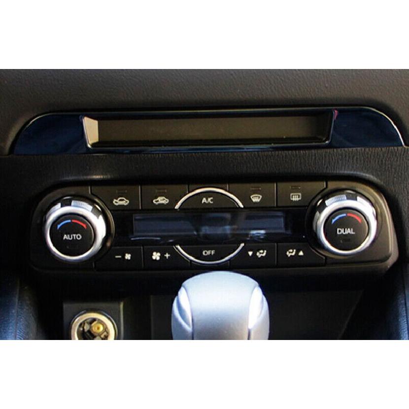For Mazda CX-5 2017-2024 Black Titanium Center Console Dash CD AC Cover Trim 1PC