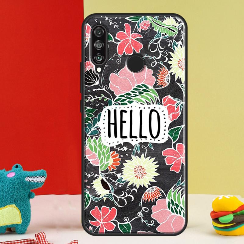 Hello Summer Flowers For Huawei Nova Y91 Y90 Y60 Y70 Y72 Y61 9 10 SE 12i 12s 11i 5T P60 Pro P20 P30 P40 Lite Case