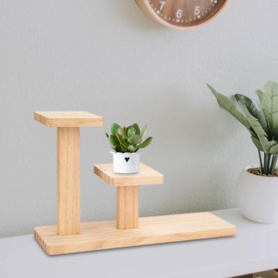 Wood Plant Stand for Indoor, Table Top Stand, 3 Tier Windowsill Shelf Holder Flower Rack