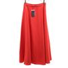 Unused Linen Blend Mimole Length Flare Skirt ONE Red Women Used