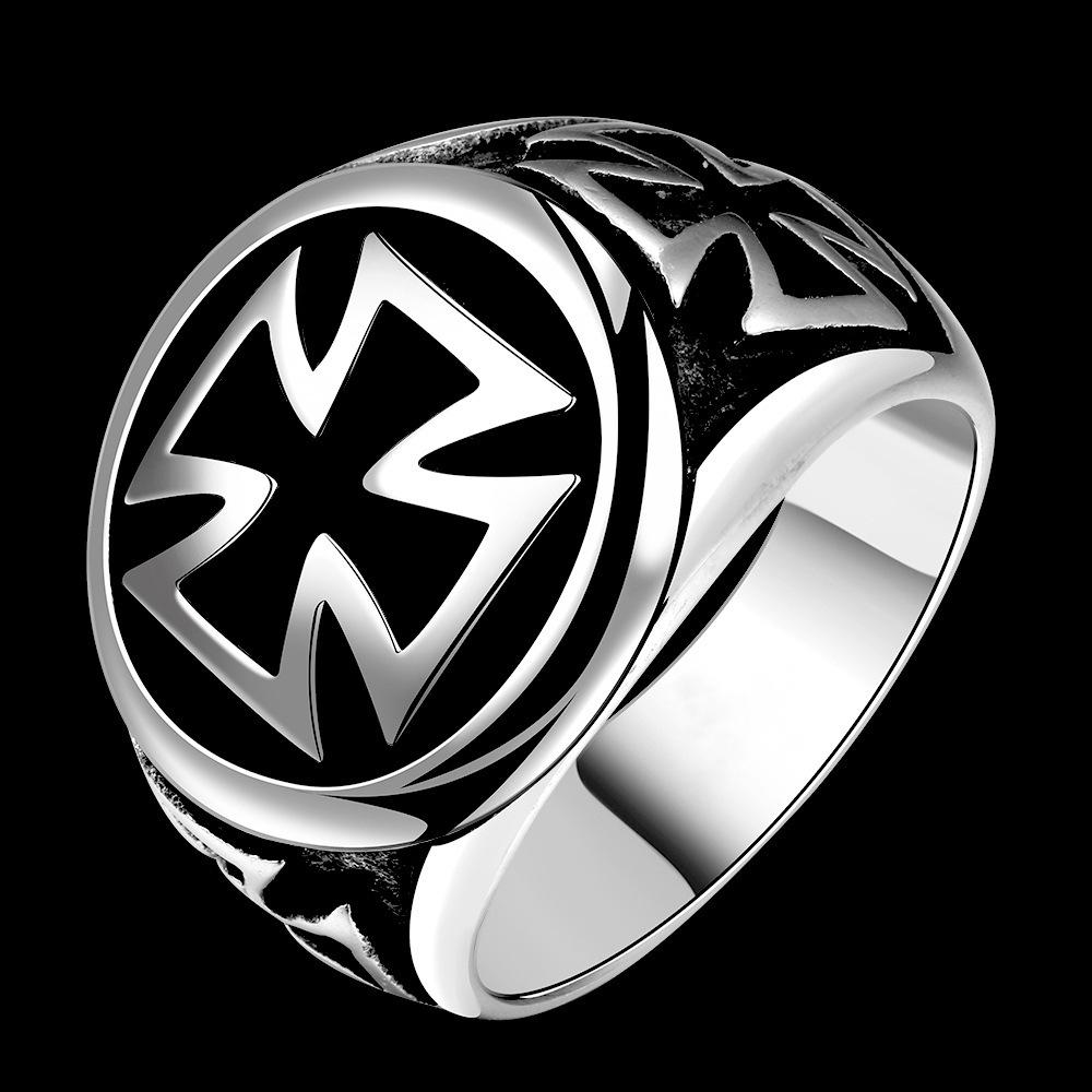 European and American Retro Cross Ring Punk Style Ring 6