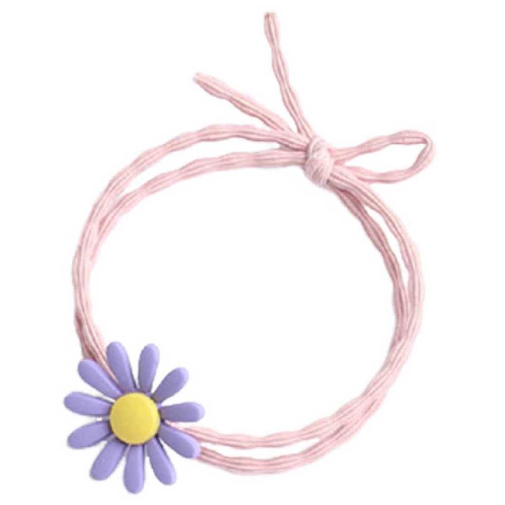 1pc Flower Hair Rope For Women Girls Trendy Minimalist Daisy Hair Ties High Ponytail Braid Small Rubber Band Hair Accessories