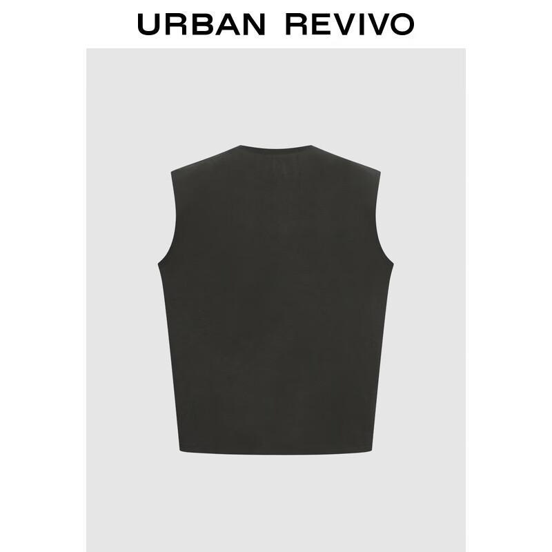 UR Men's Loose Sleeveless Vest with Label Detail