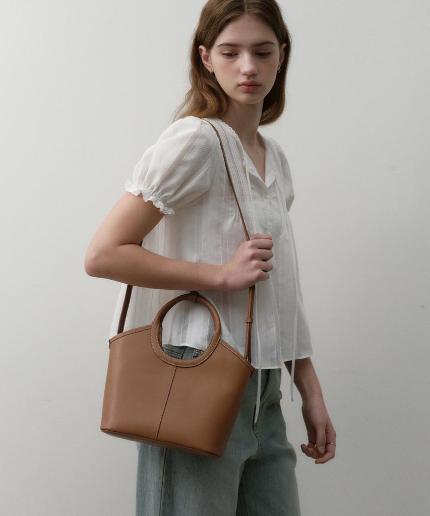 Ostkaka Fiore Mini Tote Brown