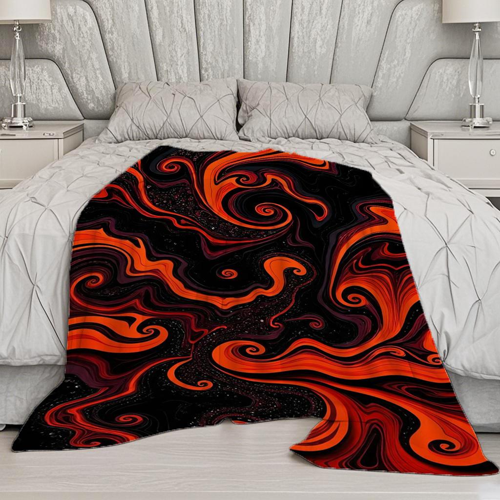 Swirling Color Blanket Microfiber Flannel Cover Blanket Bedroom Living Room Sofa Soft And Comfortable Home Decoration