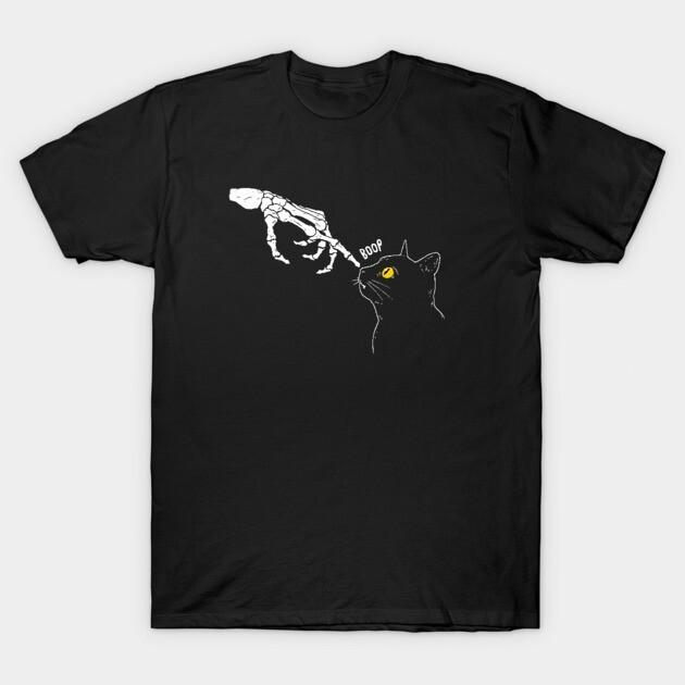 Cat Spooky Boop Funny Spooky Kitty Halloween Meme Graphic Tee