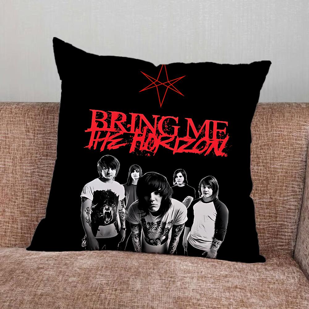 Bring Me The H-Horizons BMTH Pillow Case For Home Bedroom Car Office Decoration Living Room Sofa Cushion Cover Suitable
