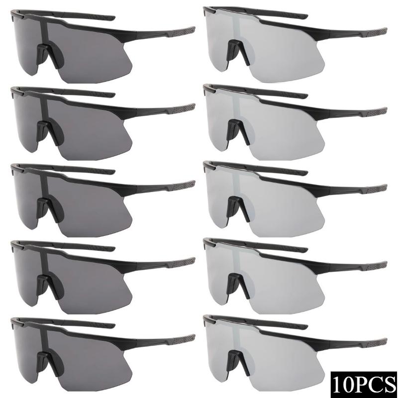 10PCS Sport Sunglasses UV400 Outdoor Running Riding Fishing Goggles MTB Cycling Glasses Road Bike Case Women Men Bicycle Eyewear