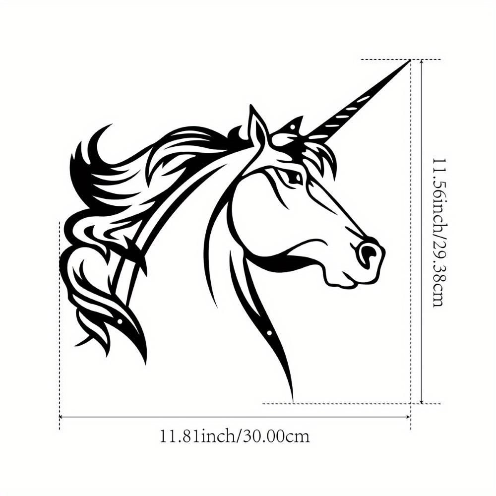 

Metal Unicorn Wall Art Decor, 11.81 inch, Indoor Outdoor Use for Living Room Patio Balcony, No Power Needed 12in