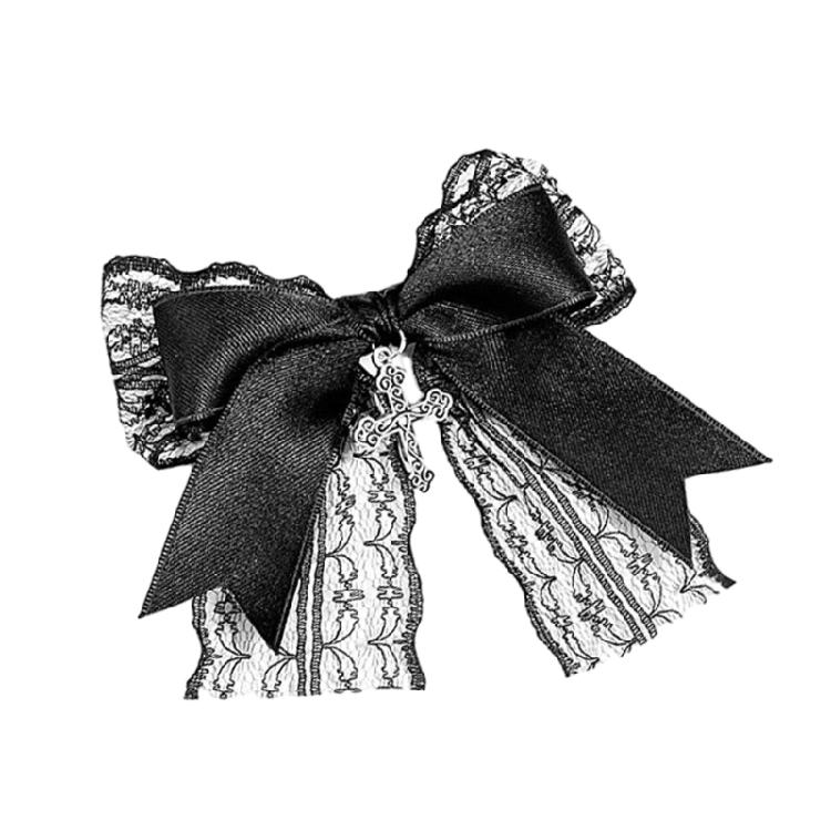 Schleifen-Haarspangen Goth-Schleifen-Haarspangen Entenschnabel-Haarspangen für Mädchen und Frauen