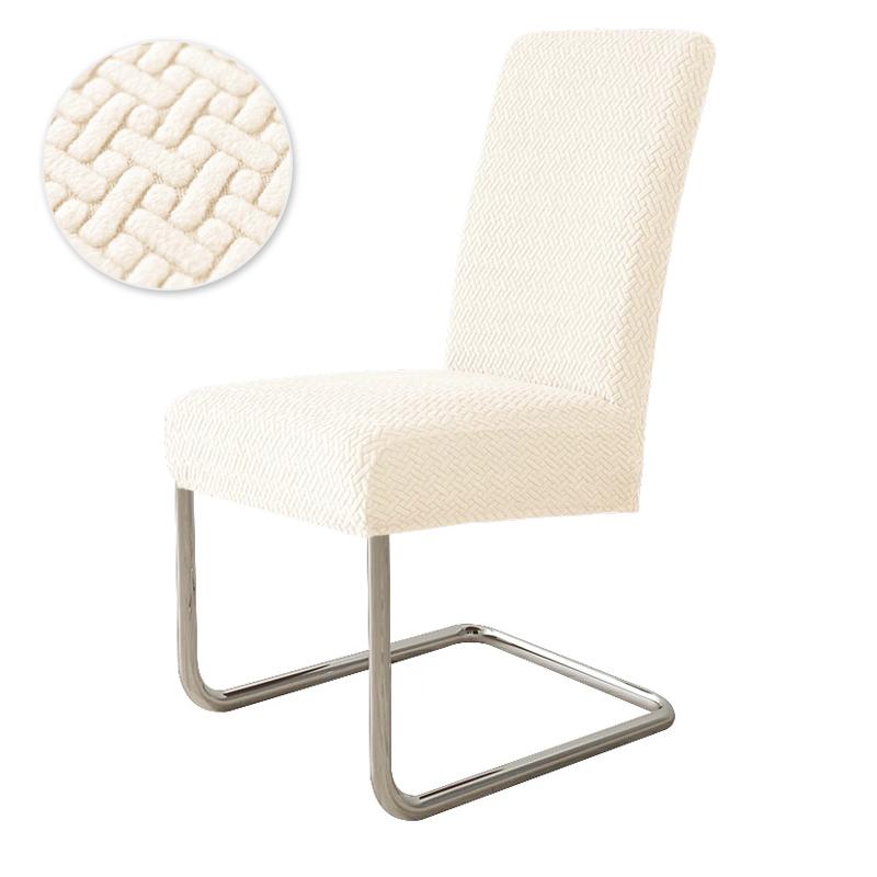 1/4/6 stuks T-vormige Jacquard Stoelhoezen Elastische Eetkamerstoelen Cover Elastische Verwijderbare Zitkussenhoezen voor Bruiloft Feest 1pc