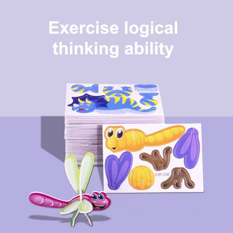 50 Pcs/Bag 3D Animals Foam Puzzle Educational Toys For Kids Birthday Party Favor Guest Gift Classroom Rewards Goodie Fillers
