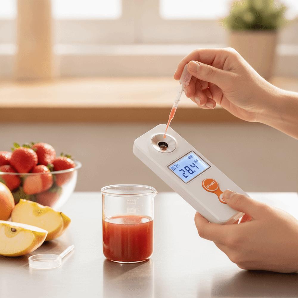 Handheld Sugar Refractometer High Precision Sugar Concentration Tester Saccharimeter Tester Fruits
