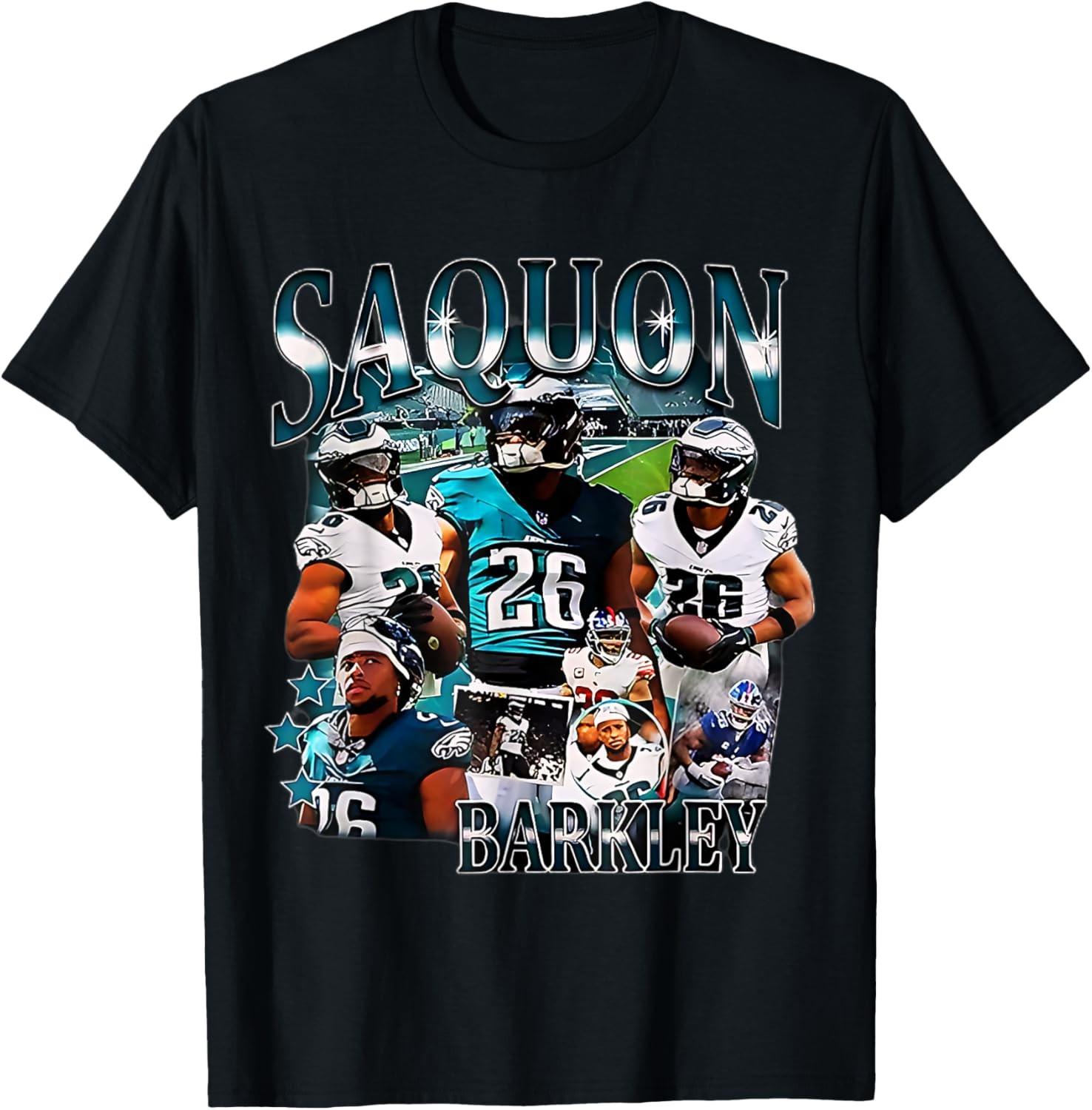 Saquon Eagles Vintage Barkley Design 90s Graphic Tee T-Shirt S разноцветный