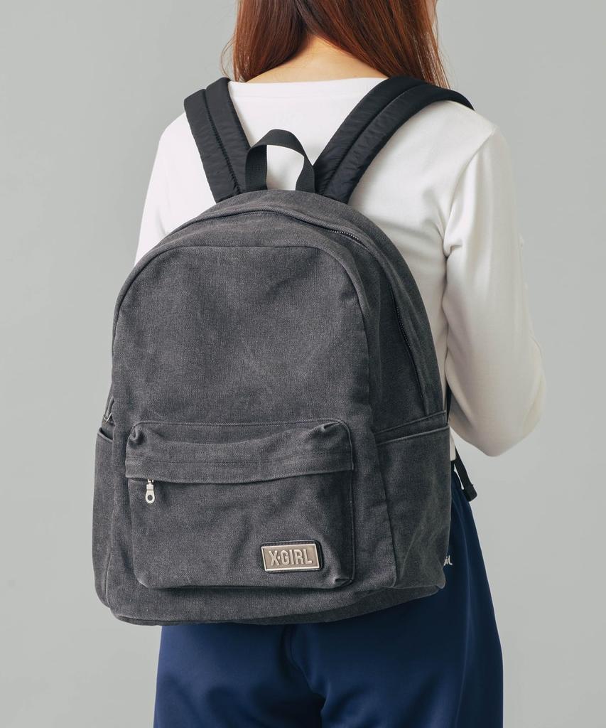 [X-girl] Canvas Daypack CANVAS DAYPACK 105244053010 BLACK ONE SIZE