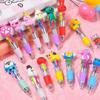 Cute Cartoon Four-Color Ballpoint Pen for Kids - Mini Student Back-to-School Stationery Gift