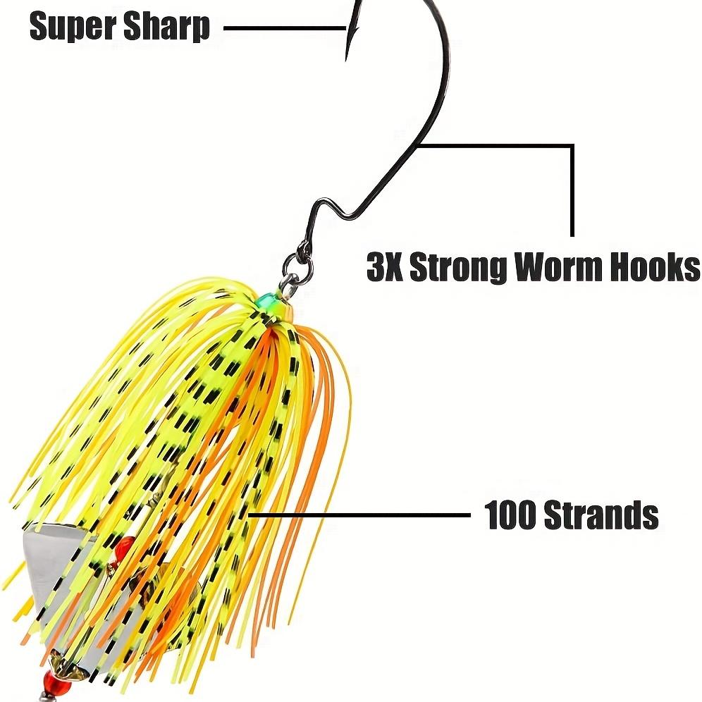 1 Set of Luia Bait Heart Revolving Sequin Beard Man 14cm/19g Crankhook Six Color Glue Skirt Long Cast Lead Drop