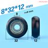 1PC Black 608 ZZ 8*32*12mm 608ZZ Package Plastic Nylon Wrap POM Line Wire Rope Bearing Pulley Plastic Wheel