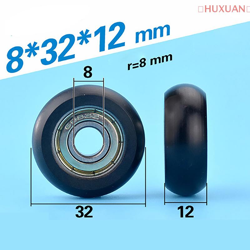 1PC Black 608 ZZ 8*32*12mm 608ZZ Package Plastic Nylon Wrap POM Line Wire Rope Bearing Pulley Plastic Wheel