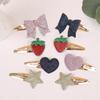 2/8pcs Cute Girls Star Hair Clips Heart Shaped Hairpin Hair Bows Barrettes Clips Alloy Hair Pins Kids Children Headwear