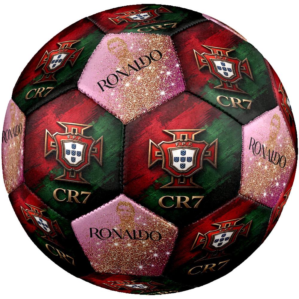 Ronaldo's Electric Journey Size 5 Football Machine-Stitched Indoor/Outdoor Universal Football Soccer Accessory