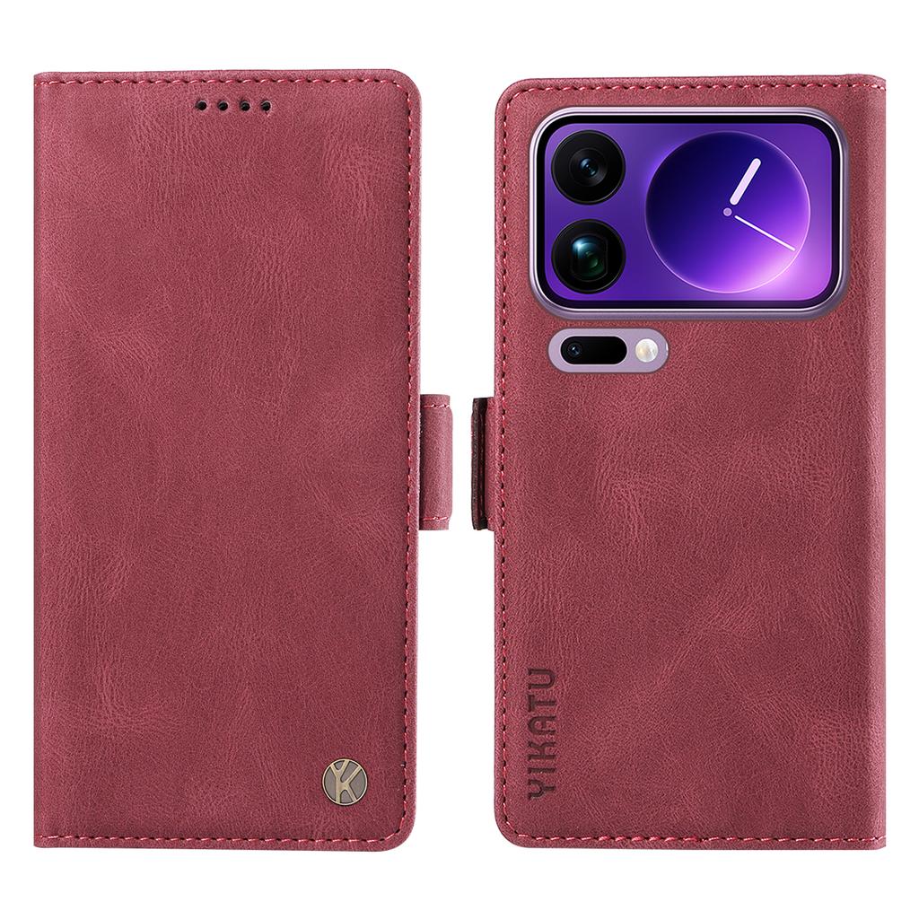 For Xiaomi 17 Pro Max Leather Case YIKATU YK-005 Skin-touch Feeling Wallet Phone Cover