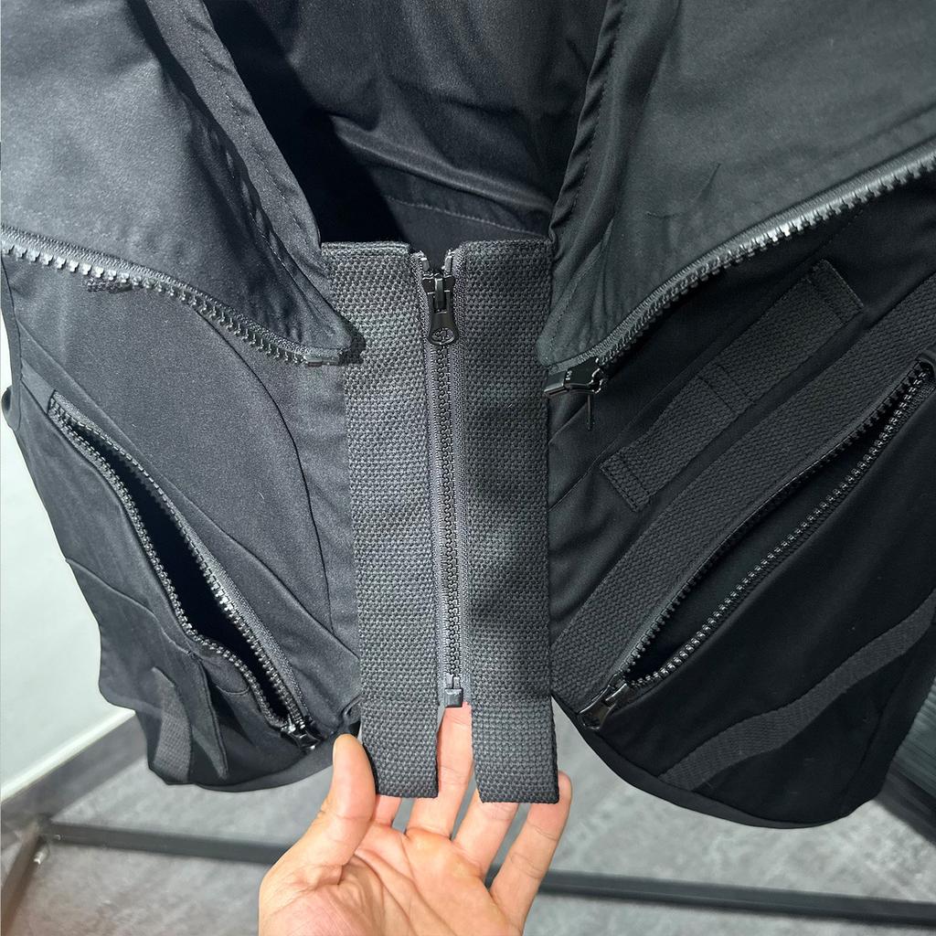 Multi-pocket Punk Techwear Vest Man Woman Outdoor Tactical Functional Detachable Collar Waistcoat
