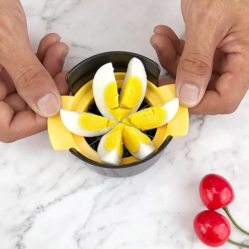 3 In 1 Multi Functional Egg Slicer Cutter Household Preserved Egg Splitter Fancy Shaping Egg Cutting Tool Kitchen Accessories 2