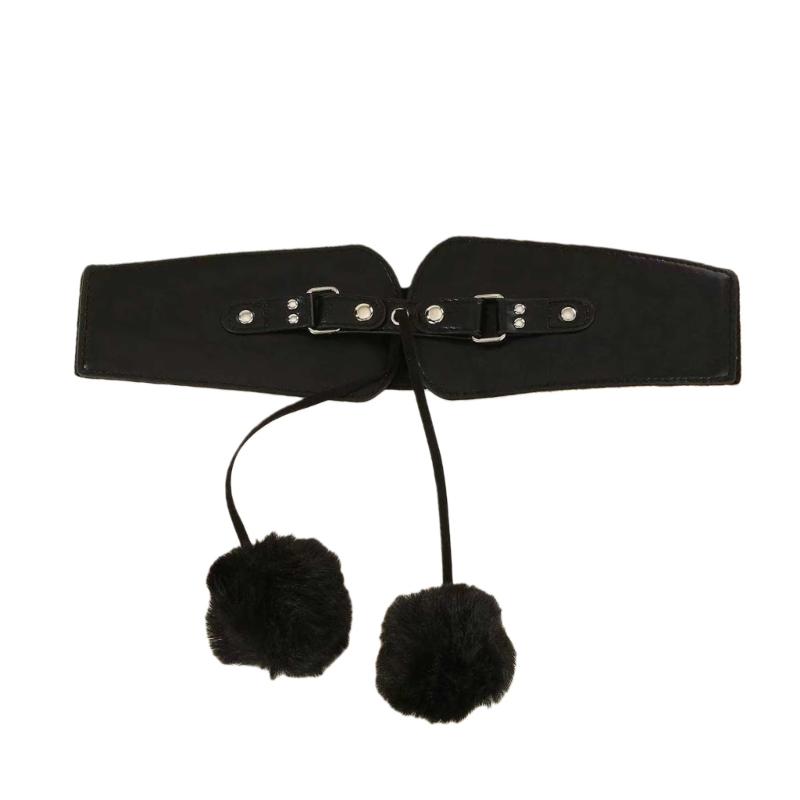 

Женский эластичный пояс-корсет с плюшевой завязкой из ПУ-кожи с металлическими пряжками для модных нарядов и в качестве подарка 1