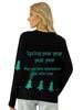 European & American Women's Red Christmas Tree Jacquard Knit Pullover Sweater - Long Sleeve, Autumn/Winter