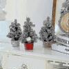 Mini Artificial Christmas Tree - Table Top Small Christmas Tree with Ornaments, Red, Size: 20cm 25-26