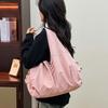 Multi-Pocket Nylon Shoulder Bag Casual Storage Pouch Underarm Bag Large Capacity Tote Bag  Daily