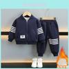 Stylish Boys Warm Fleece Two Piece Set Soft Cotton Autumn Winter Hoodie And Pants
