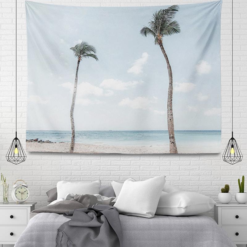 Bohemian Ornaments Large Fabric Tapestry Sea Beach Landscape Wall Aesthetic Room Decor Bedroom Living Home