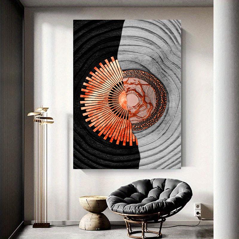 Abstract Golden Black Wood Texture Canvas Painting Posters and Prints Modern Nordic Wall Art Pictures for Living Room Home Decor