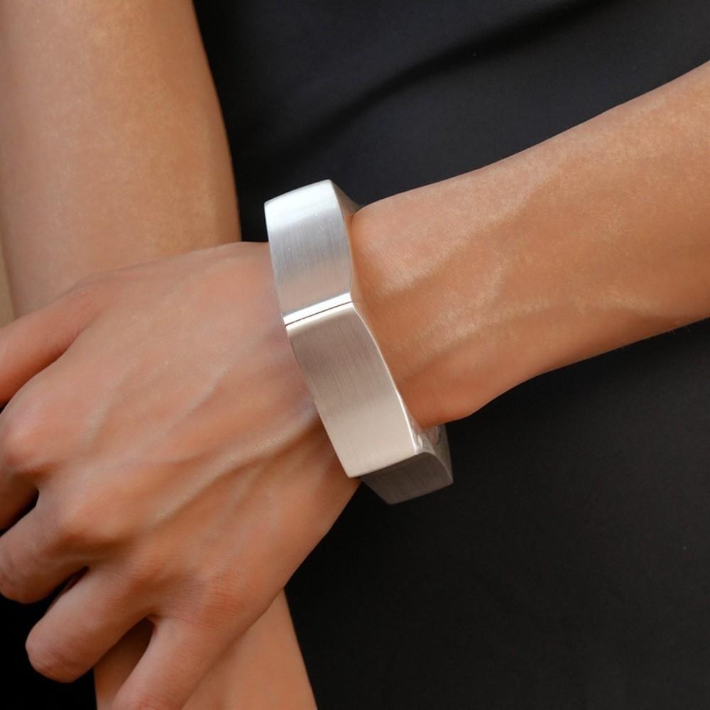 Zinc Zinc Alloy Metal Wide Open Bangle Matte/Glossy Exaggerated Bracelet Temperament Cuff Bangles  Gift