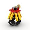 Self-Locking Brick Moc Construction Blocks Technical Parts Technical 4 Lifting Claws  For Young Boys Kids Plaything